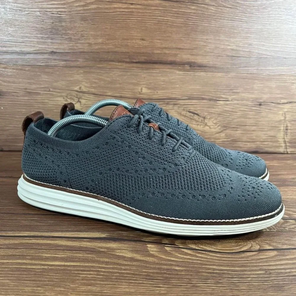 Cole Haan Original Grand Knit Wingtip Sneakers Men’s Size 9.5 Gray
